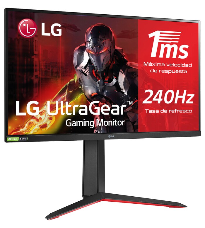 LG 27GP750-B - Monitor Gaming LG UltraGear™ (Panel IPS: 1920x1080p, 16:9, 240Hz, 1ms); compatible con NVIDIA® G-SYNC® y AMD FreeSync™ Premium, 27GP750-B