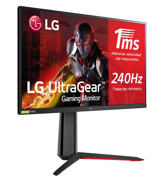 LG 27GP750-B - Monitor Gaming LG UltraGear™ (Panel IPS: 1920x1080p, 16:9, 240Hz, 1ms); compatible con NVIDIA® G-SYNC® y AMD FreeSync™ Premium, 27GP750-B