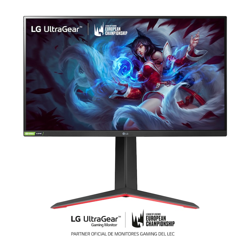 LG 27GP850-B - Monitor gaming LG UltraGear (Panel IPS:2560x1440px, 16:9, 400 cd/m2, 1000:1, 165Hz, 1ms); entradas: DP x1, HDMI x2, USB-A x3; G-Sync Compatible, FreeSync™ Premium, 27GP850-B