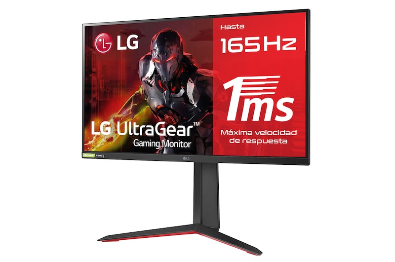 LG 27GP850-B - Monitor gaming LG UltraGear (Panel IPS:2560x1440px, 16:9, 400 cd/m2, 1000:1, 165Hz, 1ms); entradas: DP x1, HDMI x2, USB-A x3; G-Sync Compatible, FreeSync™ Premium, 27GP850-B