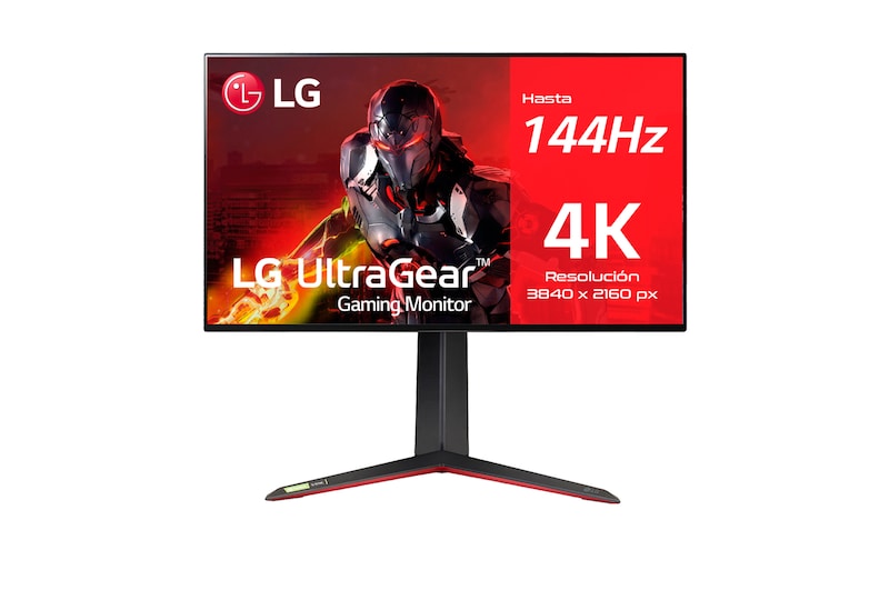 LG 27GP95R-B - Monitor gaming LG UltraGear (Panel NanoIPS: 3840x2160, 16:9, 400cd/m², 1000:1, 1ms, 144Hz, DCI-P3>98%, HDR10); diag. 68,47cm; entr.: HDMI 2.1 x2, DPx1, USB-Ax3; NVIDIA G-Sync™ Compatible, AMD FreeSync™ PremiumPro., 27GP95R-B