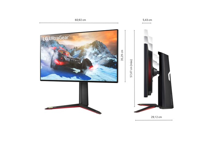 LG UltraGear™ de 27 pulgadas Monitor Gaming UHD 4K de 144Hz | 1ms de tiempo de respuesta, Compatible con G-SYNC®, FreeSync™ Premium Pro, 27GP95RP-B