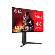 LG Monitor gaming LG UltraGear (Panel NanoIPS: 3840x2160, 16:9, 400cd/m², 1000:1, 1ms, 144Hz, DCI-P3>98%, HDR10); diag. 68,47cm; entr.: HDMI 2.1 x2, DPx1, USB-Ax3; NVIDIA G-Sync™ Compatible, AMD FreeSync™ PremiumPro., 27GP95RW-B