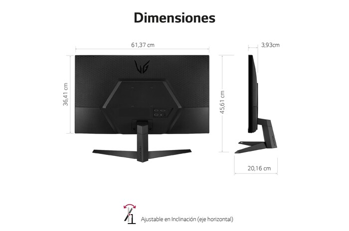 LG Monitor Gaming LG UltraGear™ de 27 pulgadas | 165Hz VA tiempo de respuesta de 1ms (GtG), FreeSync™ Premium, 27GQ50F-B