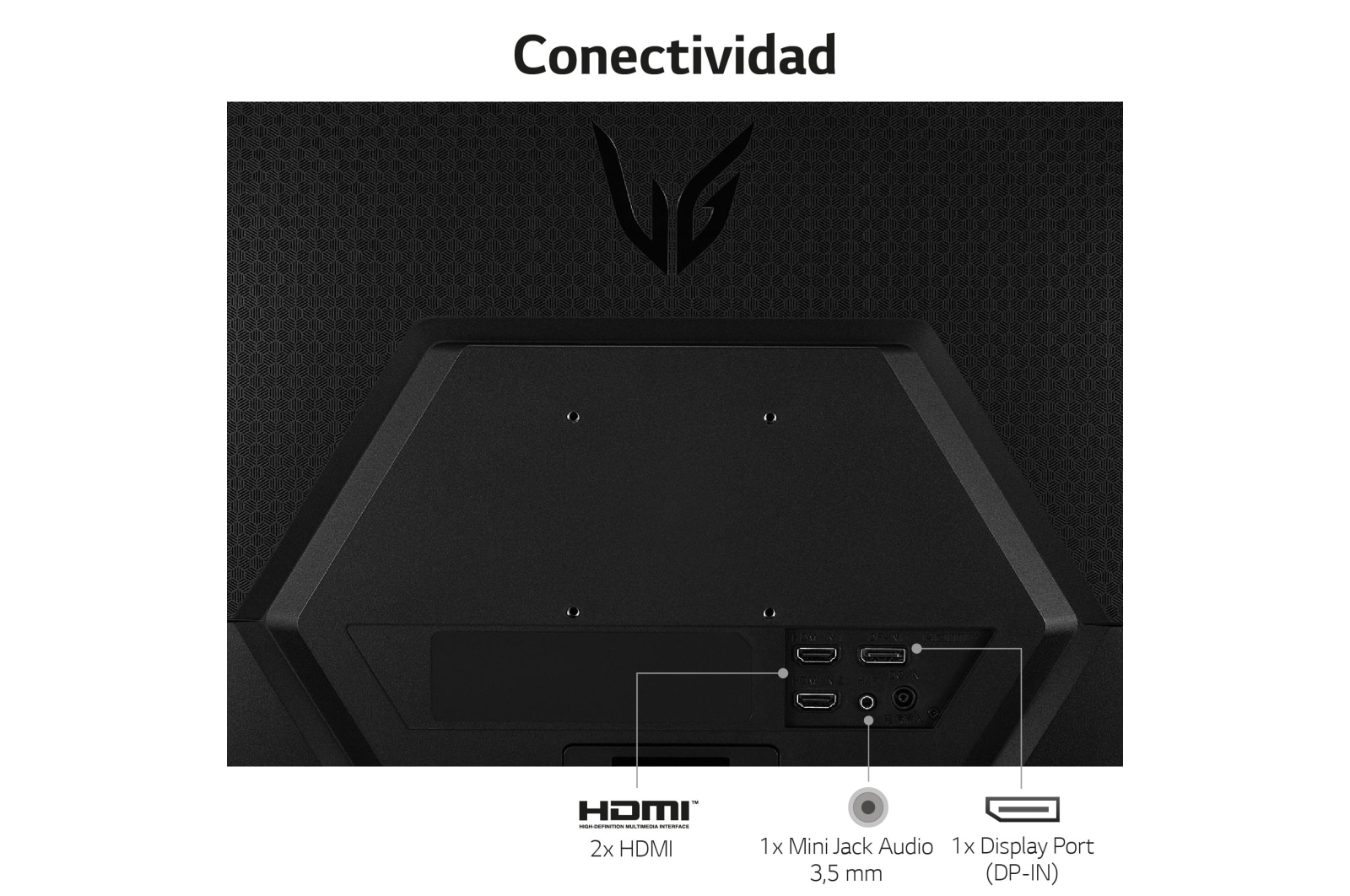 LG Monitor gaming LG UltraGear (Panel VA: 1920x1080p, 16:9, 250 cd/m², 3000:1, 1ms, 165Hz); diag. 68,47cm; entradas: DPx1, HDMIx2; AMD FreeSync™ Premium; Regulable en inclinacion, 27GQ50FW-B