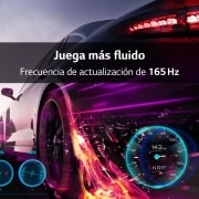 LG Monitor gaming LG UltraGear (Panel VA: 1920x1080p, 16:9, 250 cd/m², 3000:1, 1ms, 165Hz); diag. 68,47cm; entradas: DPx1, HDMIx2; AMD FreeSync™ Premium; Regulable en inclinacion, 27GQ50FW-B