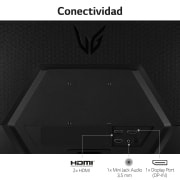 LG Monitor gaming LG UltraGear (Panel VA: 1920x1080p, 16:9, 250 cd/m², 3000:1, 1ms, 165Hz); diag. 68,47cm; entradas: DPx1, HDMIx2; AMD FreeSync™ Premium; Regulable en inclinacion, 27GQ50FW-B