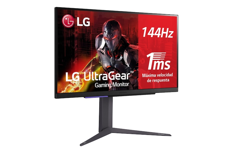 LG Monitor Gaming LG UltraGear™ de 27 pulgadas | 4K UHD de 144Hz IPS con tiempo de respuesta de 1ms (GtG), Compatible con G-SYNC® y FreeSync™ Premium, 27GR93U-B