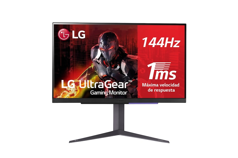 LG Monitor Gaming LG UltraGear™ de 27 pulgadas | 4K UHD de 144Hz IPS con tiempo de respuesta de 1ms (GtG), Compatible con G-SYNC® y FreeSync™ Premium, 27GR93U-B