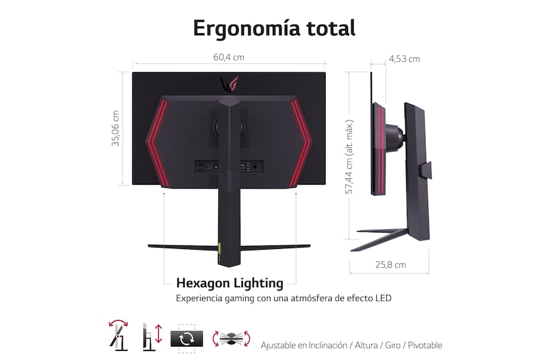 LG UltraGear™ de 27 pulgadas Monitor Gaming OLED QHD de 240Hz | 0.03ms de tiempo de respuesta, Compatible con G-SYNC®, FreeSync™ Premium, 27GR95QE-B