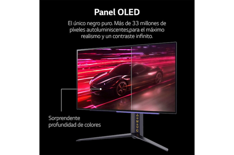 LG UltraGear™ de 27 pulgadas Monitor Gaming OLED QHD de 240Hz | 0.03ms de tiempo de respuesta, Compatible con G-SYNC®, FreeSync™ Premium, 27GR95QL-B
