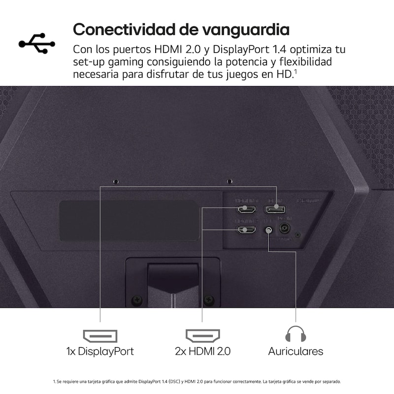 LG Monitor LG UltraGear 27'' , FHD, 180 Hz, 1ms, 27GS50F-B.EEU