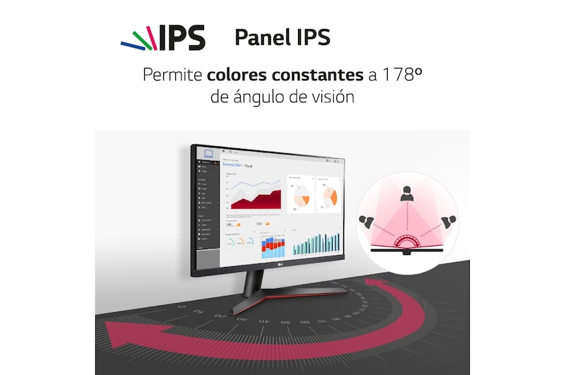 LG Monitor Gaming LG UltraGear™ (1920x1080p, 250cd/m², 1000:1, 1ms MBR, NTSC 72%); diag. 60,4cm; entradas: D-Sub x1, HDMI x1, DP x1; FreeSync™, 27MP60GW-B