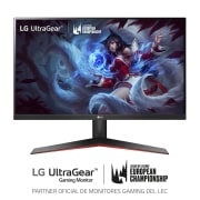 LG Monitor Gaming LG UltraGear™ (1920x1080p, 250cd/m², 1000:1, 1ms MBR, NTSC 72%); diag. 60,4cm; entradas: D-Sub x1, HDMI x1, DP x1; FreeSync™, 27MP60GW-B