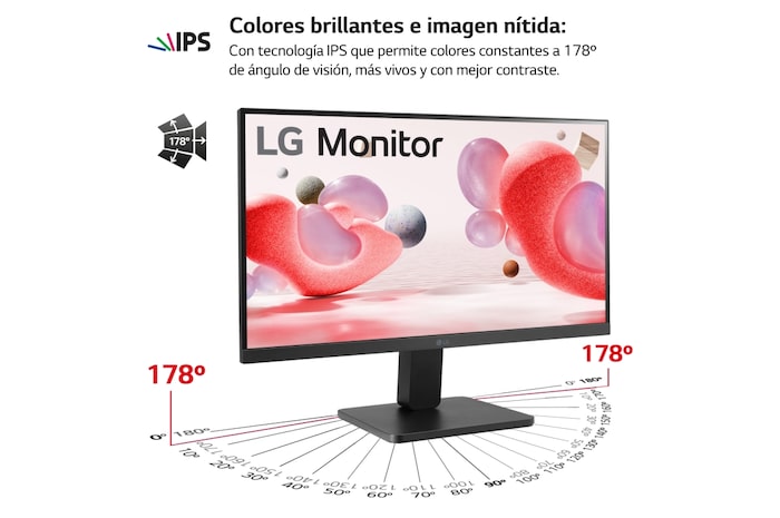 LG Monitor LG IPS: 1920 x 1080, 250 cd/m², 3000:1, diag. 68.6 cm, FreeSync. Entrdas: 1xHDMI1.4, 1xD-Sub, VESA 100 x 100 mm, 27MR400-B