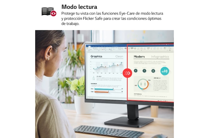 LG Monitor LG IPS: 1920 x 1080, 250 cd/m², 3000:1, diag. 68.6 cm, FreeSync. Entrdas: 1xHDMI1.4, 1xD-Sub, VESA 100 x 100 mm, 27MR400-B