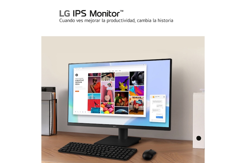 side view of the screen moving downwards for height adjustment