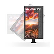 LG Monitor QHD LG Ergo™ (Panel IPS: 2560 x 1440p, 16:9, 350cd/m², 1000:1, sRGB >99%, 75Hz, 5ms); diag. 68,47cm; entradas: HDMI x2, DP x1, USB-A x2, USB-C x1 (P,D, 60W); altavoces 5W ; marcos ultrafinos, G, 27QN880P-B