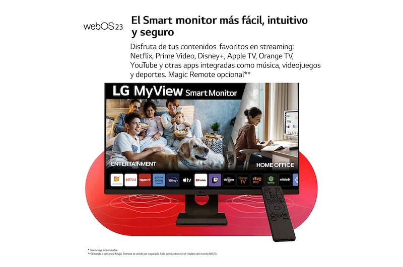 LG Smart Monitor 27 pulgadas Full HD IPS Todo en Uno para Transmisión con webOS y Altavoces integrados ­ Negro, 27SR50F-B