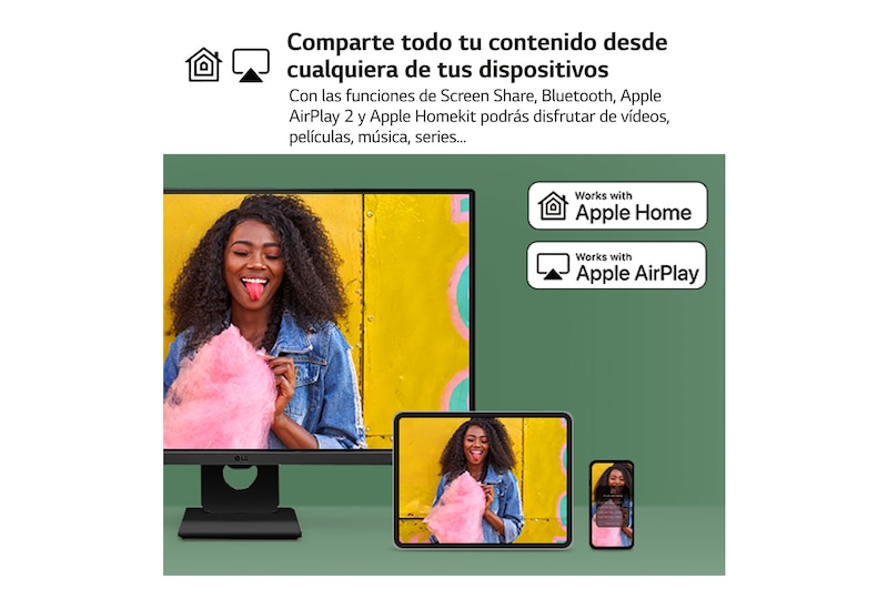 LG Smart Monitor 27 pulgadas Full HD IPS Todo en Uno para Transmisión con webOS y Altavoces integrados ­ Negro, 27SR50F-B