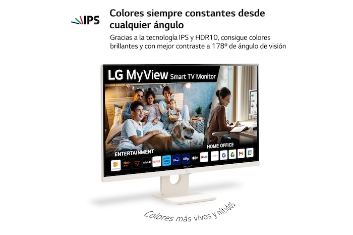LG Smart Monitor de 27 pulgadas  Full HD IPS Todo en Uno para Transmisión con webOS y Altavoces integrados ­ Blanco, 27SR50F-W