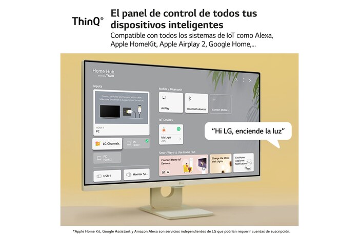 LG Smart Monitor de 27 pulgadas  Full HD IPS Todo en Uno para Transmisión con webOS y Altavoces integrados ­ Blanco, 27SR50F-W