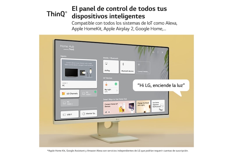 LG Smart Monitor de 27 pulgadas  Full HD IPS Todo en Uno para Transmisión con webOS y Altavoces integrados ­ Blanco, 27SR50F-W