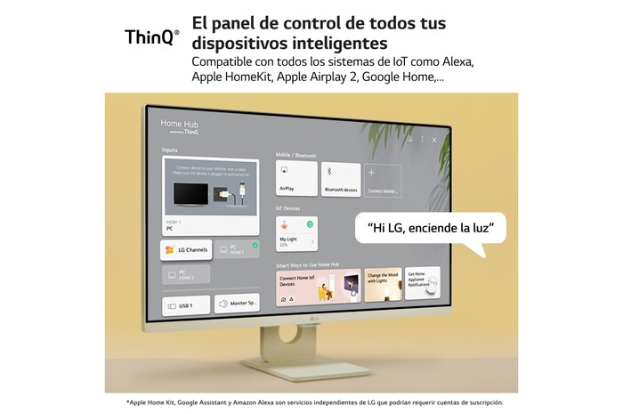 LG Smart Monitor de 27 pulgadas  Full HD IPS Todo en Uno para Transmisión con webOS y Altavoces integrados ­ Blanco, 27SR50F-W