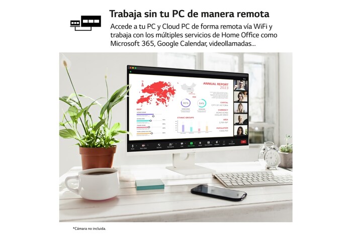 LG Smart Monitor de 27 pulgadas  Full HD IPS Todo en Uno para Transmisión con webOS y Altavoces integrados ­ Blanco, 27SR50F-W