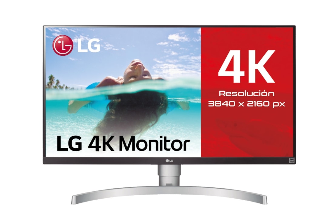 LG 27UL650-W - Monitor UHD para diseño (Panel IPS: a 3840x2160p, 350nit, 1000:1, sRGB >99%, 60Hz, 5ms); diagonal 68,4cm; entradas: HDMI x2, DP x1, 27UL650-W