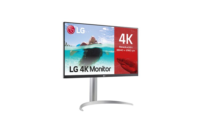 LG 27UP850-W - Monitor para creadores LG 4K UHD (Panel IPS: 3840x2160, 400nit, 1200:1, HDR10, DCI-P3 >95%); diag. 68,4cm; entradas: HDMI x2, DP x1, USB-C™ x1, USB-A x2; Regulable en inclinación, altura y pivote, 27UP850-W