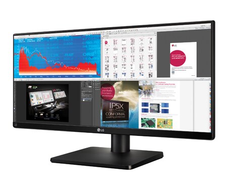LG Monitor IPS 21:9 de 72cm (29 pulgadas), resolución 2560x1080, división de la pantalla en 4 y regulable en altura, G, 29UB67-B