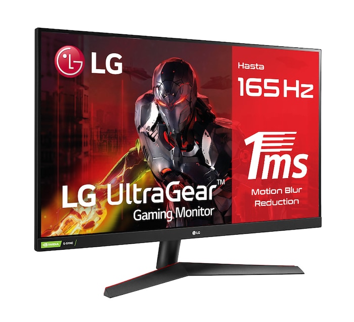 LG 32GN500B-AEU - Monitor Gaming LG UltraGear (Panel VA: 1920x1080p, 16:9, 300 cd/m², 3000:1, 165Hz, 5ms (MBR 1ms)); diag. 80,1cm; entradas: DP x1, HDMI x2; AMD Freesync Premium & G-Sync Compatible; Regulable en inclinación ; HDR10; marcos ultrafinos, F, 32GN500-B
