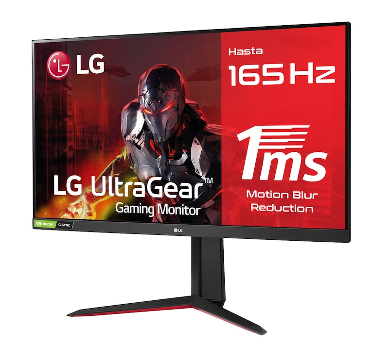 LG 32GN550B-AEU - Monitor Gaming LG UltraGear (Panel VA: 1920x1080p, 16:9, 300 cd/m², 3000:1, 165 Hz, 5ms (MBR 1ms)); diag. 80,1cm; entradas: DP x1, HDMI x2; AMD Freesync Premium ; Regulable en altura e inclinación & pivotable; HDR10; marcos ultrafinos, F, 32GN550-B