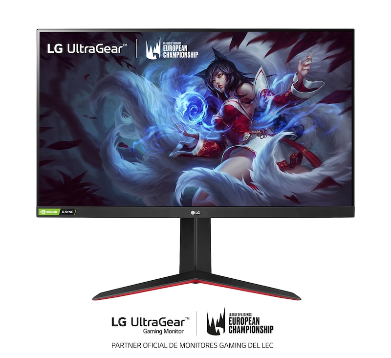 LG 32GN550B-AEU - Monitor Gaming LG UltraGear (Panel VA: 1920x1080p, 16:9, 300 cd/m², 3000:1, 165 Hz, 5ms (MBR 1ms)); diag. 80,1cm; entradas: DP x1, HDMI x2; AMD Freesync Premium ; Regulable en altura e inclinación & pivotable; HDR10; marcos ultrafinos, F, 32GN550-B