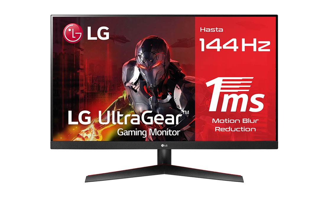 LG Monitor gaming LG UltraGear (Panel VA: 2560x1440p, 16:9, 350 cd/m², 3000:1, 5ms (1ms MBR), 144 Hz); entradas: DP x1, HDMI x2;  FreeSync™ Premium; Regulable en inclinación., 32GN600W-B