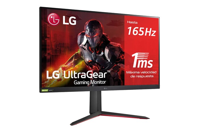 LG 32GP850-B - Monitor gaming LG UltraGear (2560x1440p, 350cd/m², 1000:1, 1ms, 165Hz, DCI-P3 98%); diag. 80cm; entradas: HDMI x2, DP x1, USB-A x3; NVIDIA G-Sync™ Compatible, FreeSync™ Premium., 32GP850-B