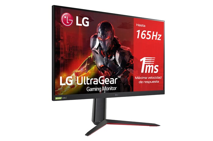 LG 32GP850-B - Monitor gaming LG UltraGear (2560x1440p, 350cd/m², 1000:1, 1ms, 165Hz, DCI-P3 98%); diag. 80cm; entradas: HDMI x2, DP x1, USB-A x3; NVIDIA G-Sync™ Compatible, FreeSync™ Premium., 32GP850-B