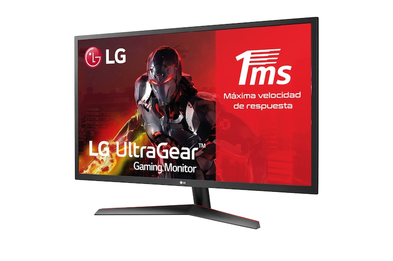 LG 32MP60G-B - Monitor gaming LG UltraGear (Panel IPS:1920X1080px, 16:9, 250 cd/m2, 1200:1, 75Hz, 1ms); entradas: DP x1, HDMI x1, D-SUB x1; FreeSync™, 32MP60G-B