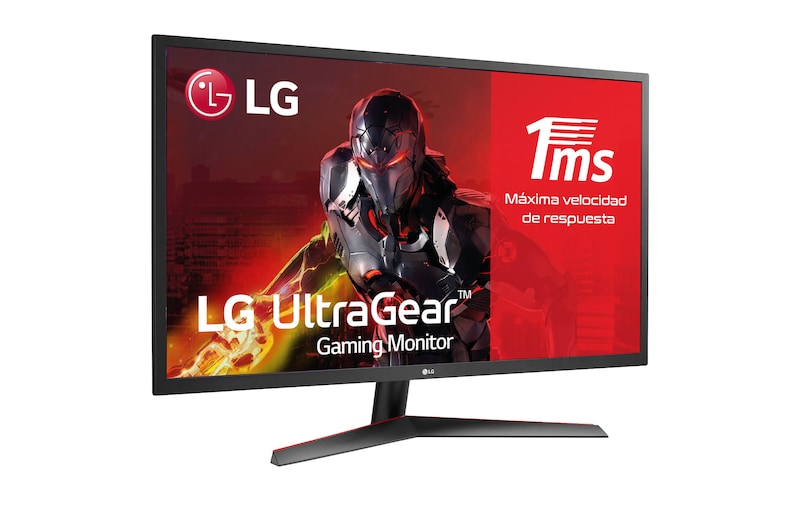 LG 32MP60G-B - Monitor gaming LG UltraGear (Panel IPS:1920X1080px, 16:9, 250 cd/m2, 1200:1, 75Hz, 1ms); entradas: DP x1, HDMI x1, D-SUB x1; FreeSync™, 32MP60G-B
