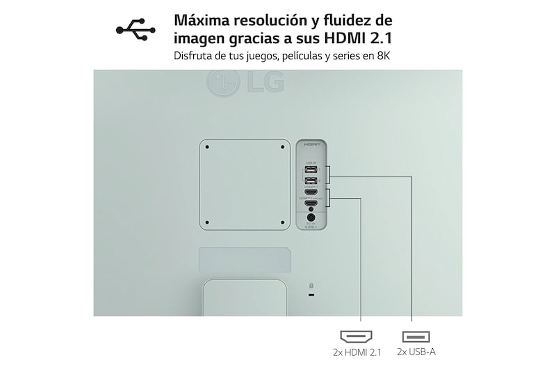 LG Smart Monitor de 32 pulgadas Full HD IPS Todo en Uno para Transmisión con webOS y Altavoces integrados ­ Verde, 32SR50F-G