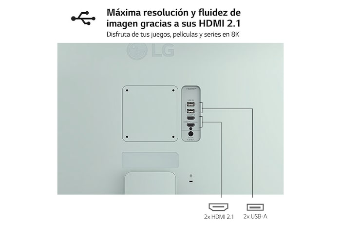 LG Smart Monitor de 32 pulgadas Full HD IPS Todo en Uno para Transmisión con webOS y Altavoces integrados ­ Verde, 32SR50F-G