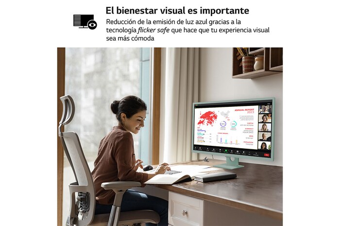 LG Smart Monitor de 32 pulgadas Full HD IPS Todo en Uno para Transmisión con webOS y Altavoces integrados ­ Verde, 32SR50F-G