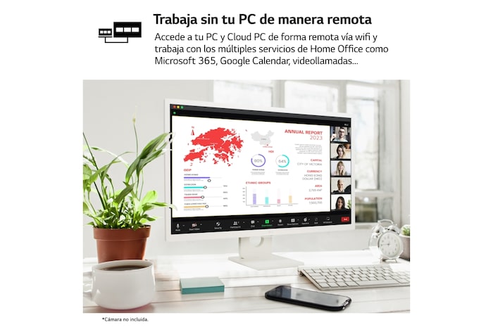 LG Monitor Smart LG, 32", webOS 23, IPS, FHD (1920x1080), 32SR50F-W