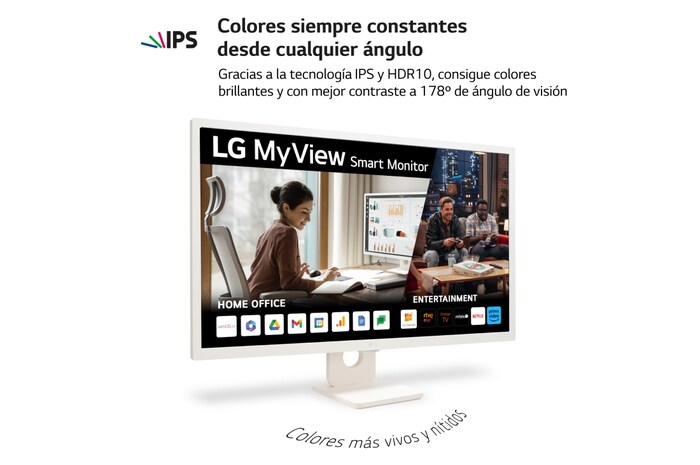 LG Monitor Smart LG, 32", webOS 23, IPS, FHD (1920x1080), 32SR50F-W