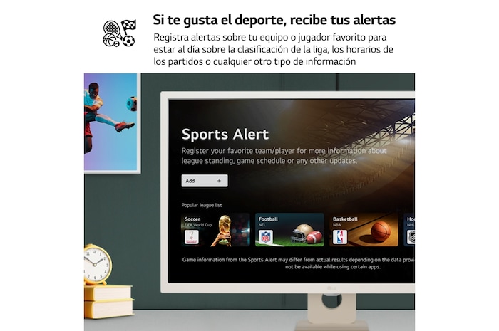 LG Monitor Smart LG, 32", webOS 23, IPS, FHD (1920x1080), 32SR50F-W