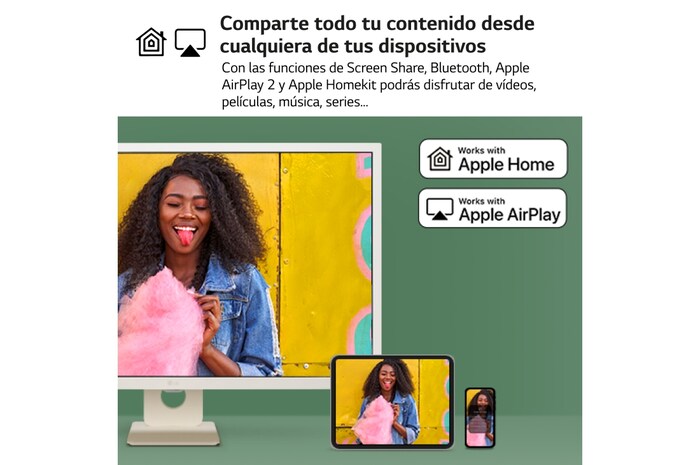 LG Monitor Smart LG, 32", webOS 23, IPS, FHD (1920x1080), 32SR50F-W