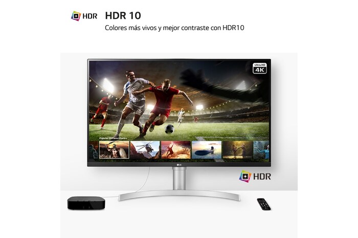 LG 32UN650-B -Monitor  4K UHD LG UltraFine™ (Panel IPS: 3840 x 2160p, 16:9 curvo, 350cd/m², 3000:1, sRGB >95%, 60Hz, 5ms); diag. 80cm; entradas: HDMI x2, DP x1; altavoces 5W ; marcos ultrafinos, G, 32UN650-W