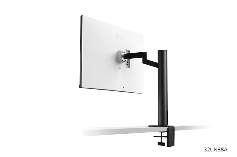 LG 32UN88A-W - Monitor 4K UHD LG Ergo™ (Panel IPS: 3840 x 2160p, 16:9, 350cd/m², 1000:1, DCI-P3 >95%, 60Hz, 5ms); diag. 80cm; entradas: HDMI x2, DP x1, USB-A x2, USB-C x1 (P.D. 60W); altavoces 5W ; marcos ultrafinos, G, 32UN88A-W