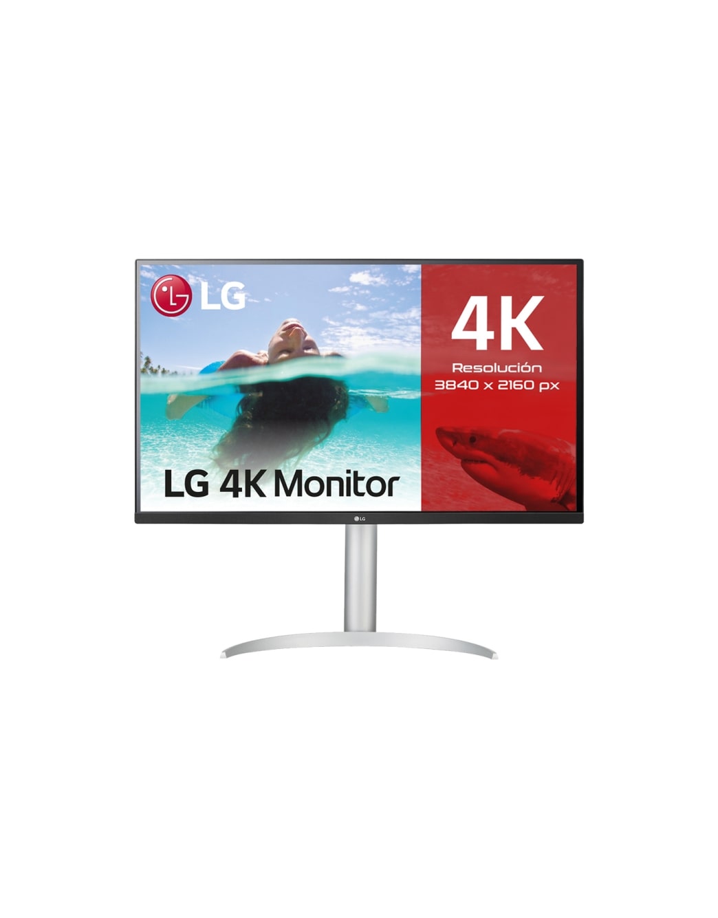 LG 4K 32UP550-W モニター 4K大画面が快適な作業空間と迫力のある高精細映像を演出 32
